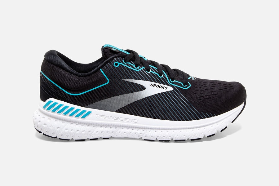 Tenis Corrida Brooks Transcend 7 Feminino Brasil - Pretas/Azuis 2864759-GE